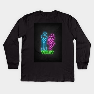 Toilet Kids Long Sleeve T-Shirt